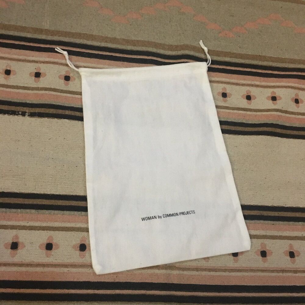 Woman by Common Projects soft white drawstring Dustbag 14” x 11” Garment new